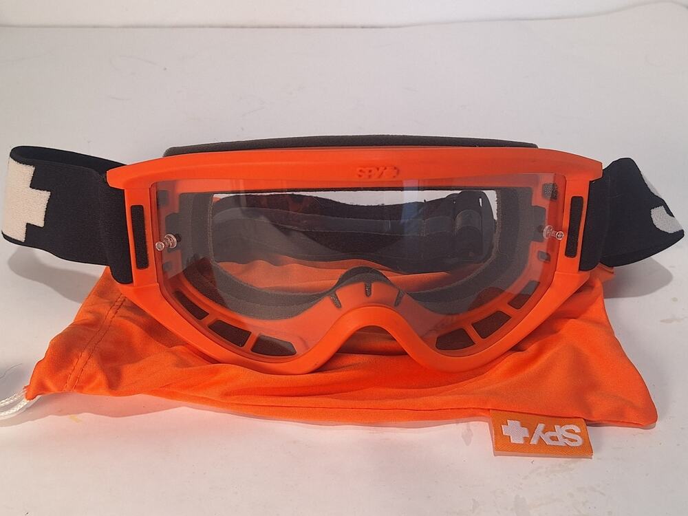 Spy+ Orange Motocross Goggles MX ATV Dirt Bike Off Road W/ Carry Bag - NM!